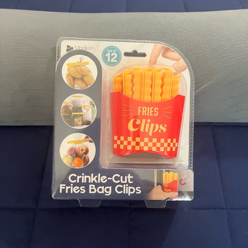 Madison York Crinkle-Cut Fries Bag Clips Set